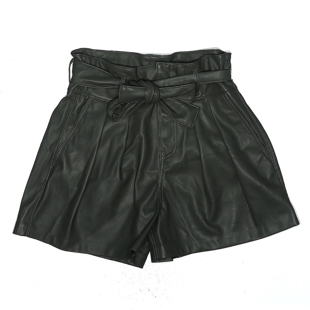 NWT Vegan Black Leather Silent New York Shorts Size 27
